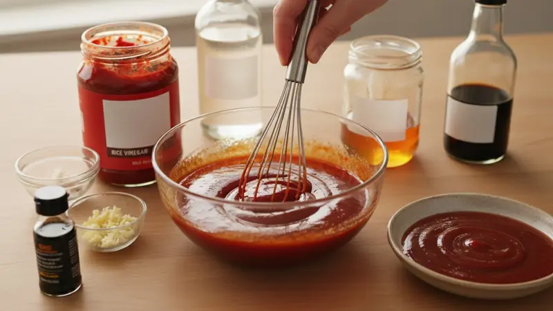 Make the gochujang‑honey glaze