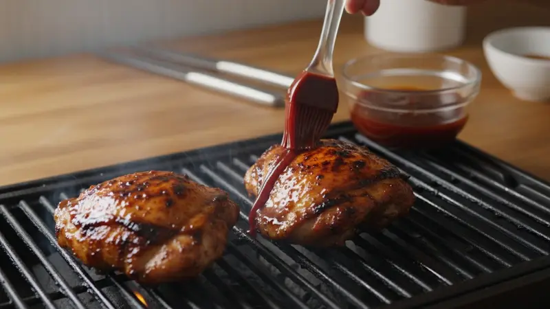 Grill, baste and rest