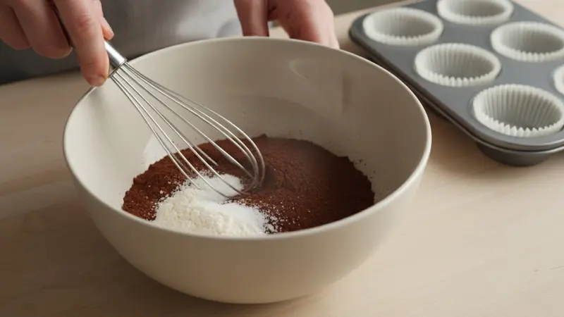 Preheat and combine dry ingredients