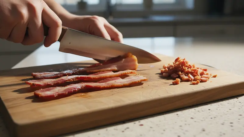 Chop the bacon