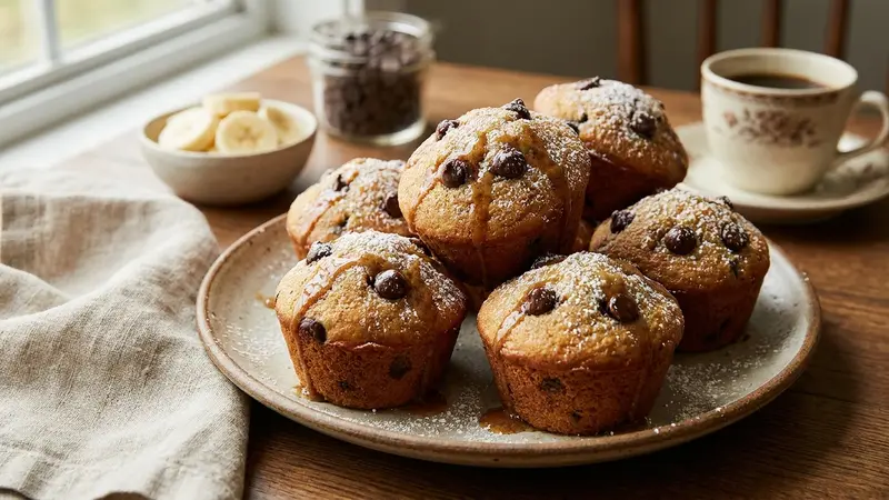 Chocolate Chip Banana Muffins