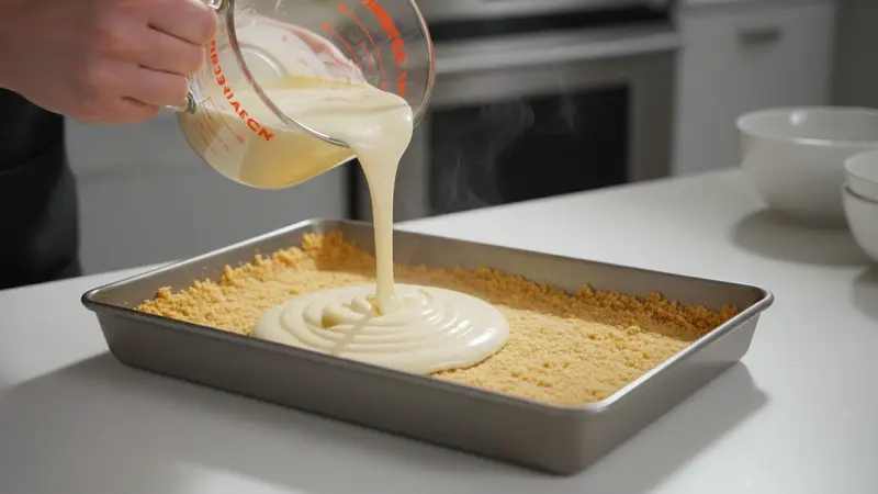 Assemble and bake the cheesecake