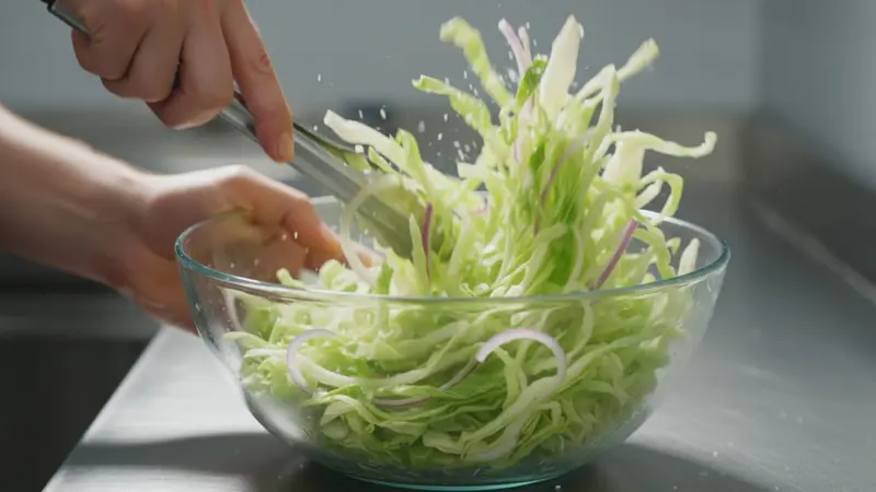 Prep the veg and salt to soften
