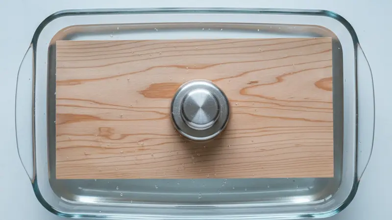Soak plank and preheat grill