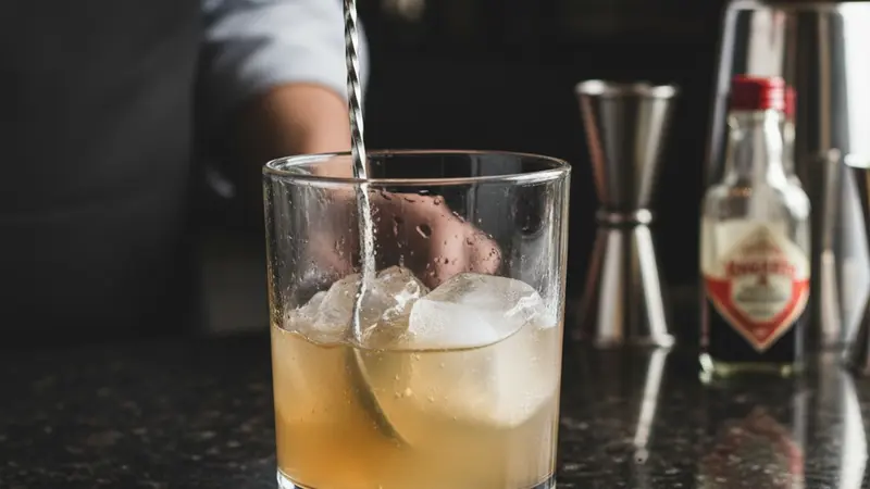 Build the rye Old Fashioneds