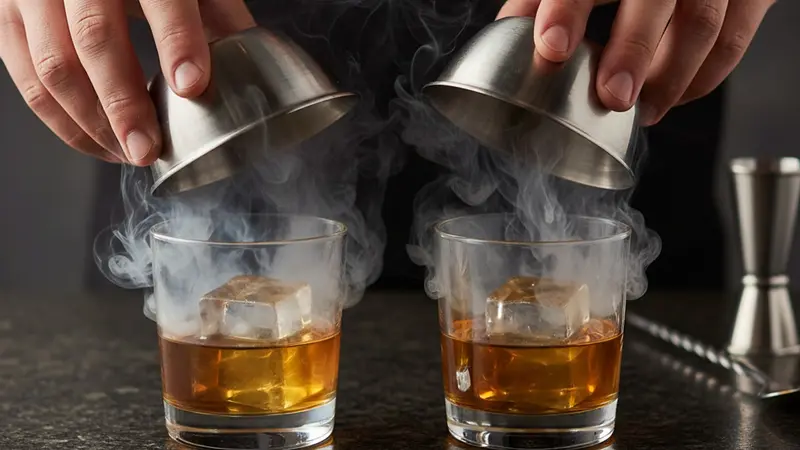 Give the drinks a brief wood-smoke infusion