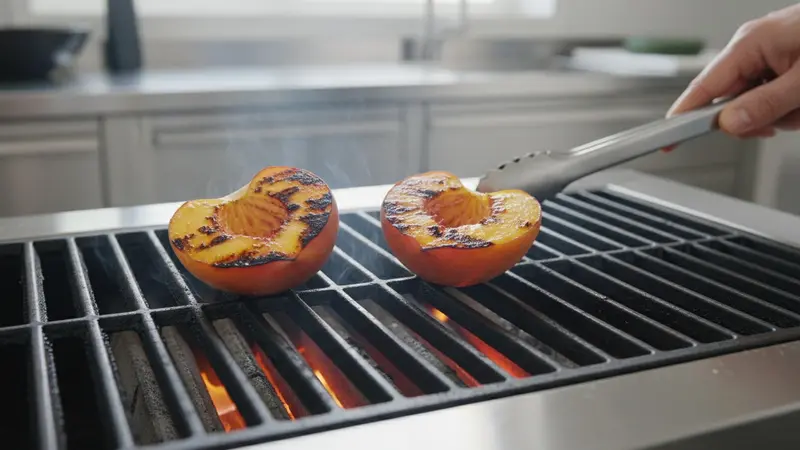 Char the peaches