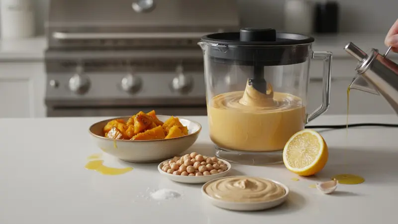 Prep the hummus base