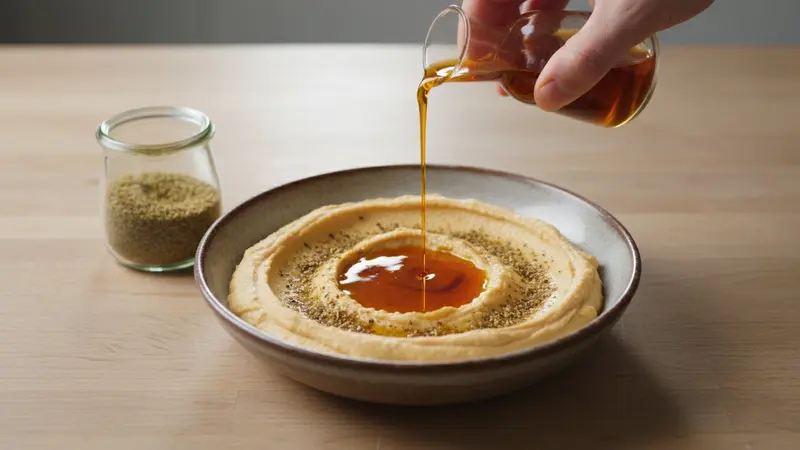Make and drizzle the smoked‑paprika oil