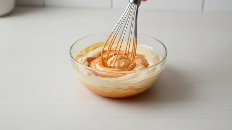 Prepare the optional harissa spicy‑mayo