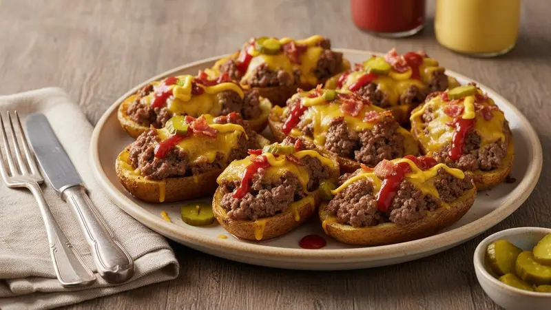 Cheeseburger Potato Skins