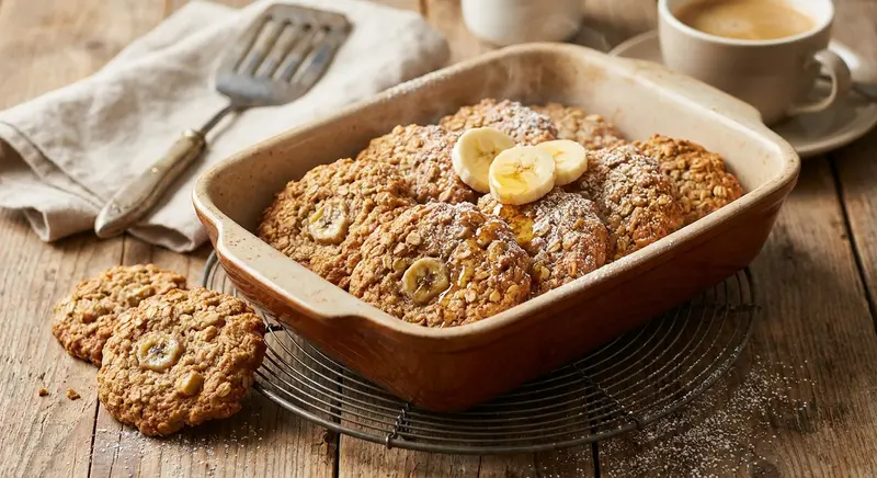 Chewy Banana Oatmeal Cookies