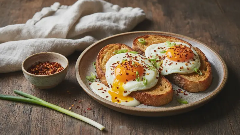 Chili Crisp Cream-Fried Eggs