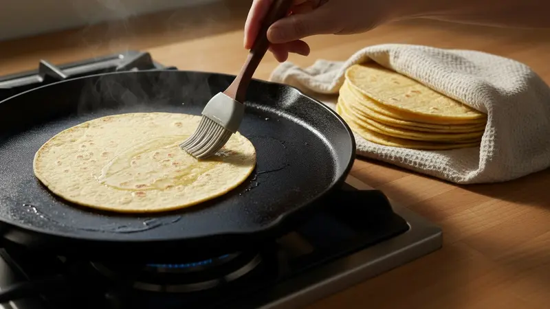 Warm tortillas, assemble and serve with tips to keep them pliable
