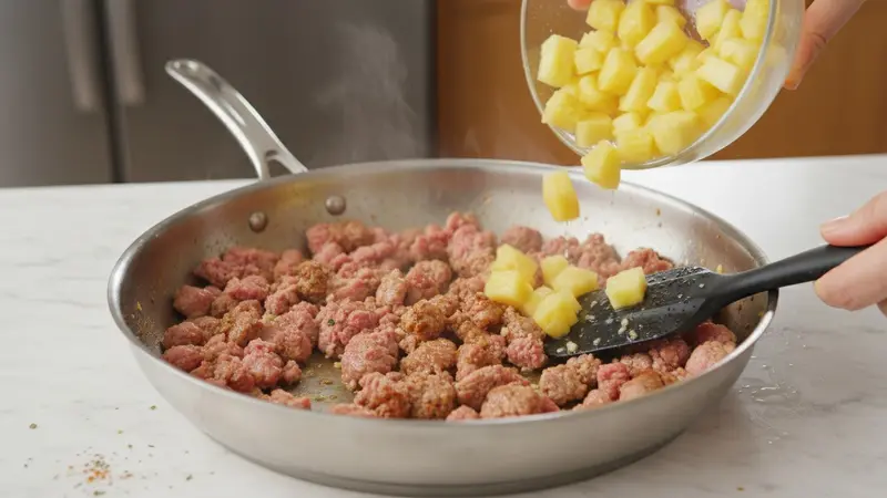 Cook the citrus pineapple pork