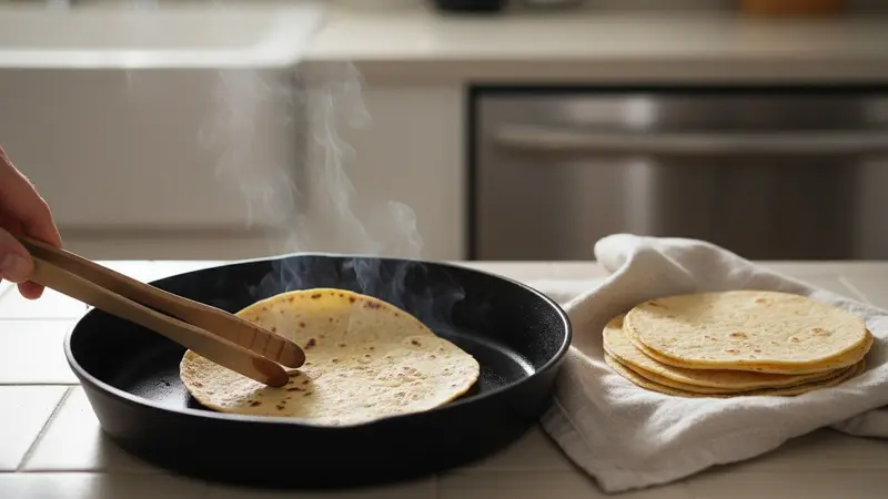Warm the tortillas