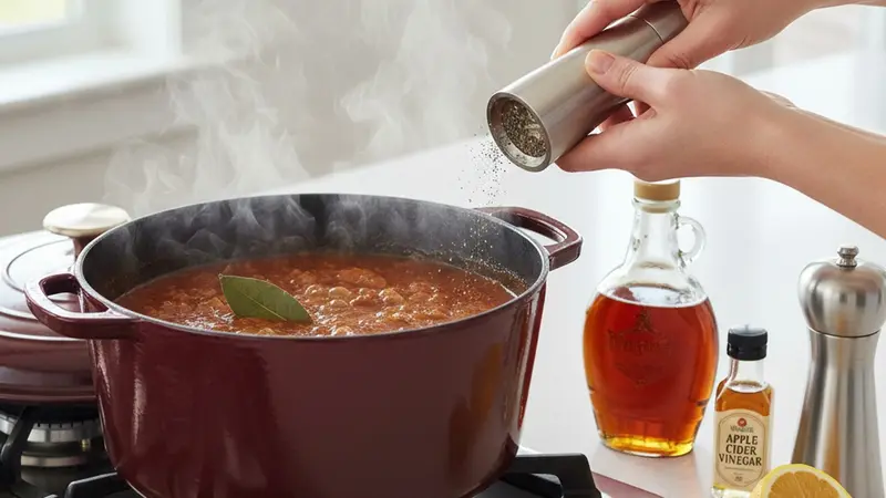 Finish and balance sweet-tart flavor for beef