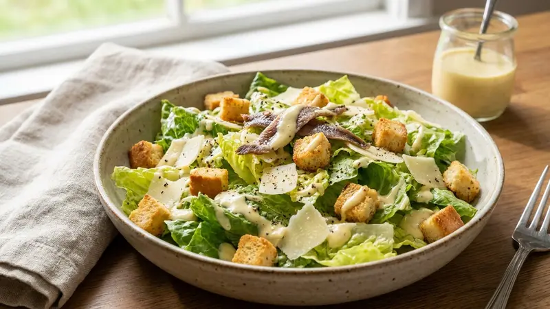 Classic Caesar Salad with Homemade Dressing