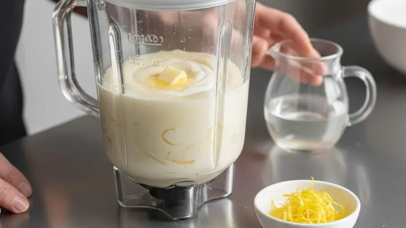 Blend to a silky purée with butter, cream, lemon and spice