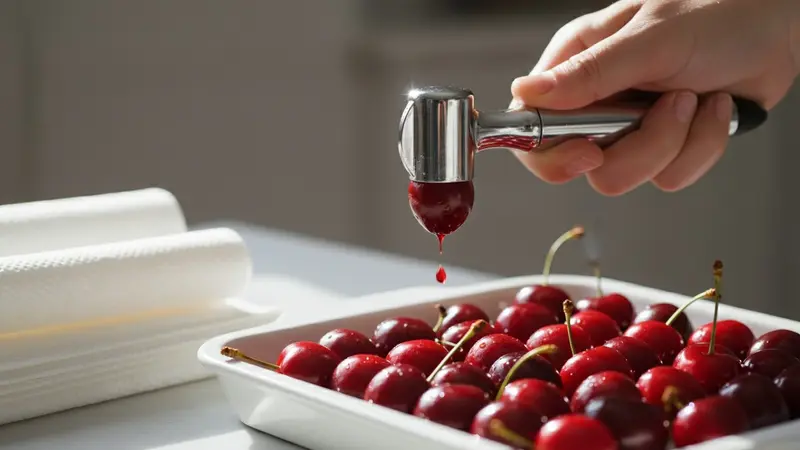 Prepare the cherries