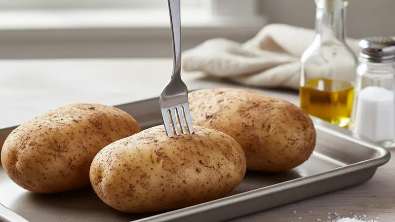 Roast the potatoes until tender