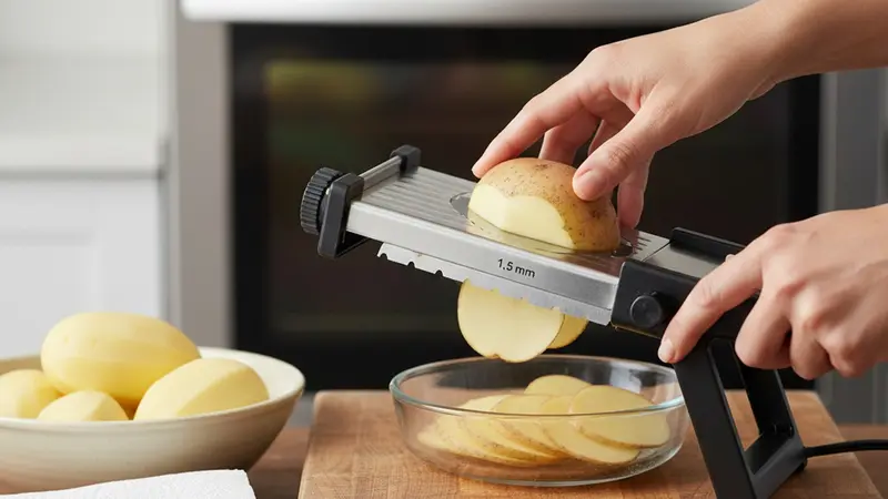 Prep potatoes and heat oven