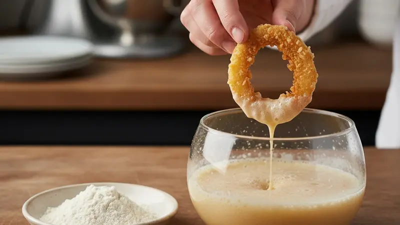 Dust, batter and (optionally) double-dip for extra crunch