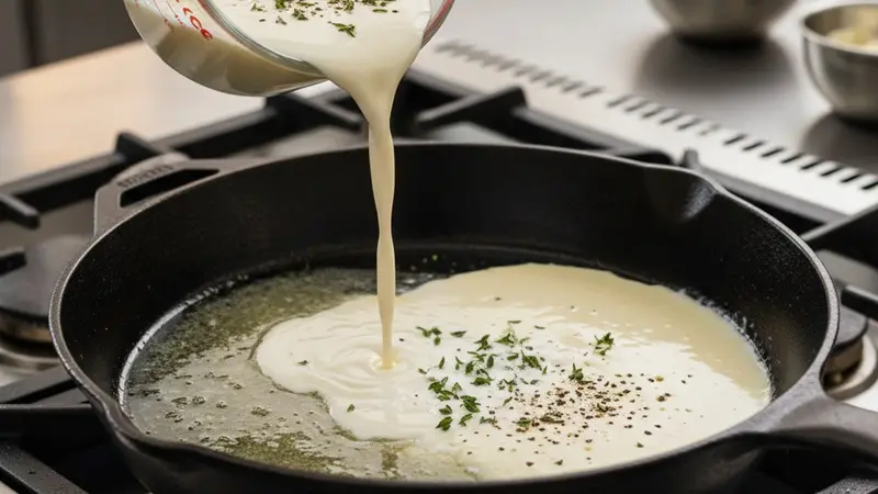 Simmer with cream and thyme until velvety