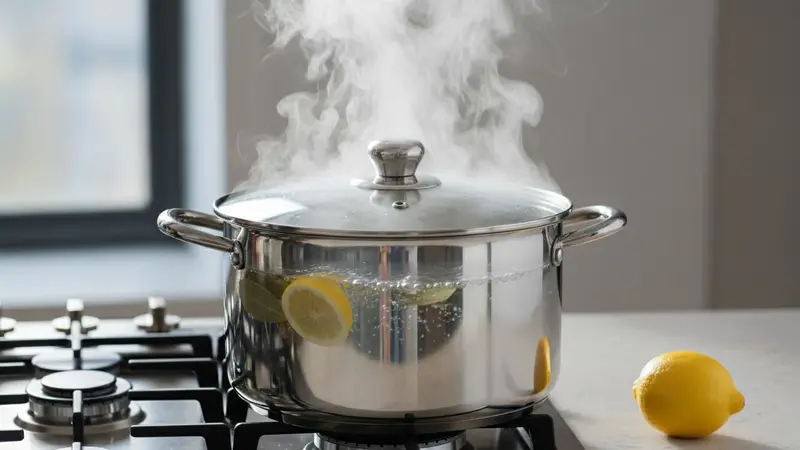 Build the steaming liquid