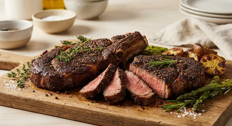 Coffee and Porcini Dry-Rub Steaks with RUB PRIME STEAK Finish