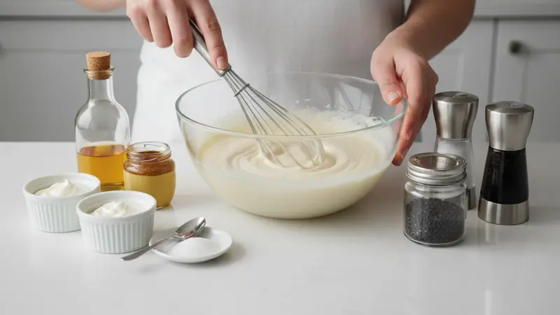 Whisk the dressing