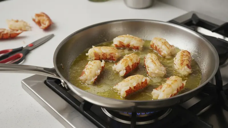Cook and remove lobster meat