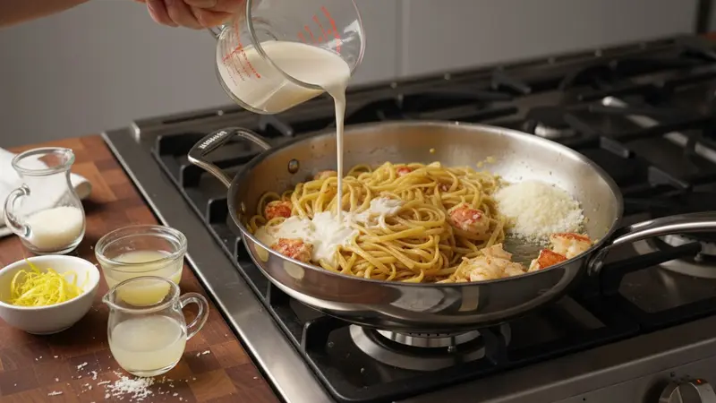 Build the cream sauce and combine