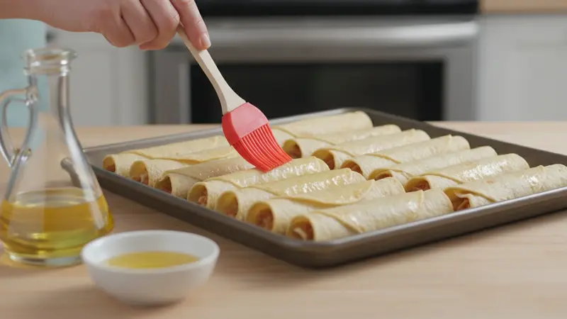 Crisp the taquitos (bake or air-fry)