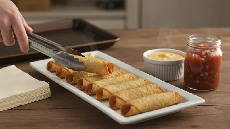 Plate and serve with queso and salsa