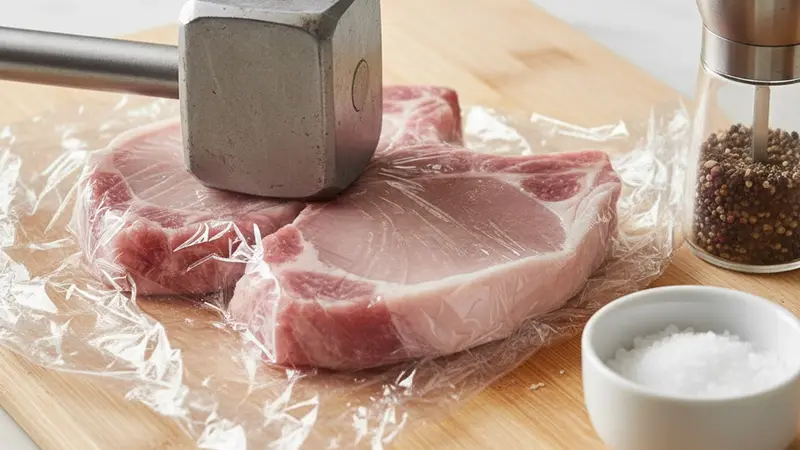 Prepare and season the pork