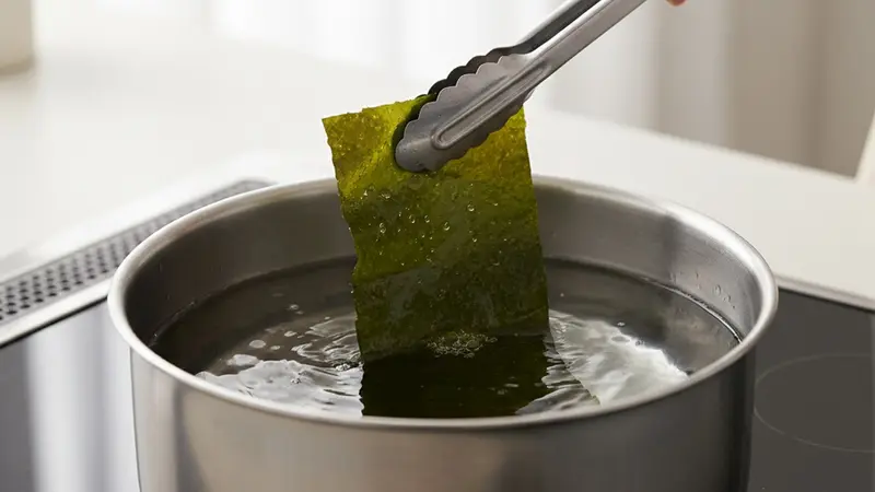 Heat gently and remove kombu before boiling