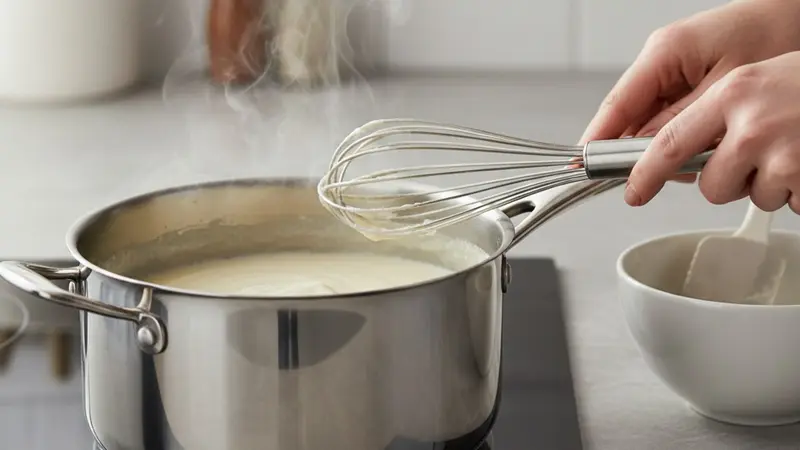 Make the cooked flour paste (ermine base)