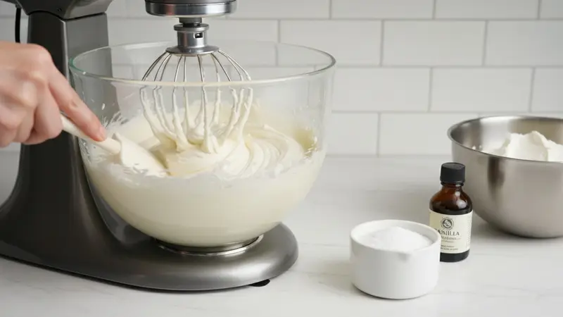 Prepare the cheesecake filling