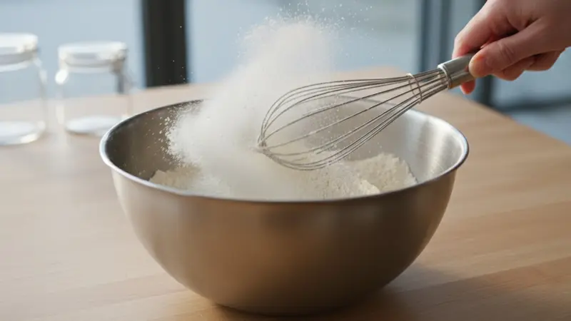 Preheat and combine dry ingredients