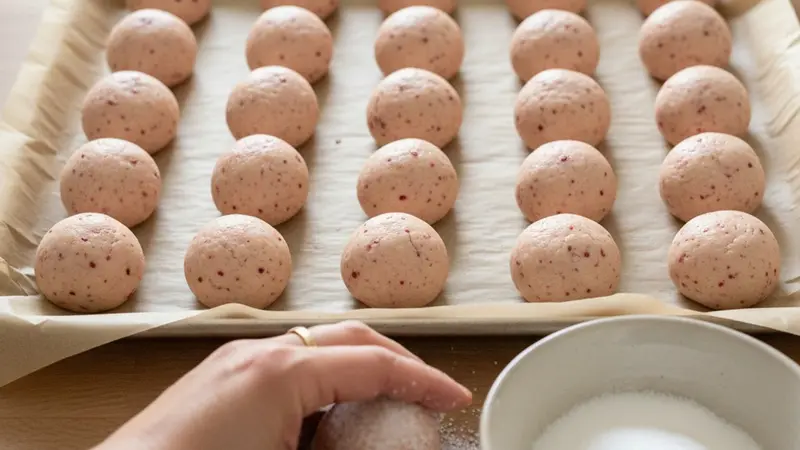 Chill, portion and roll in sugar