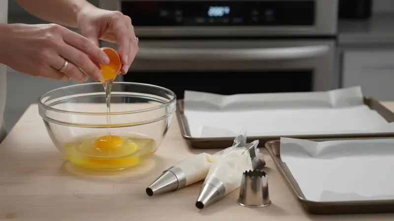 Prep and separate eggs