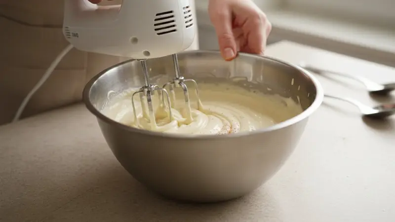 Beat the cheesecake base