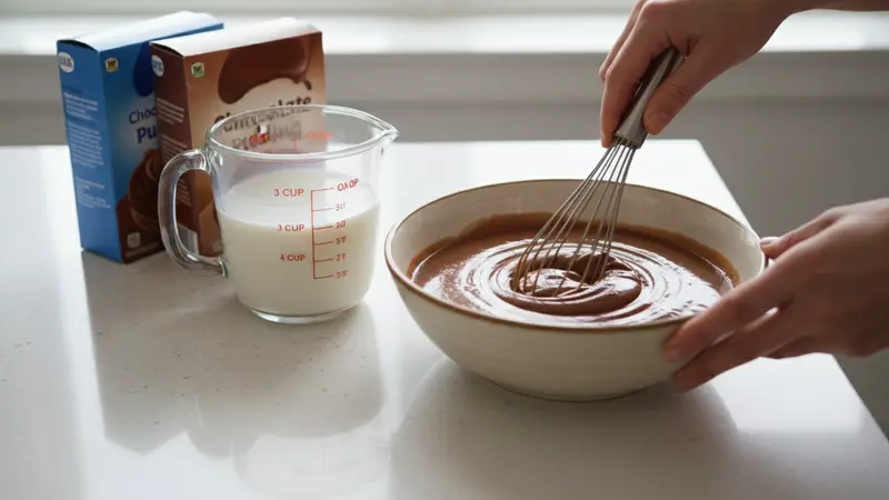 Make the chocolate pudding