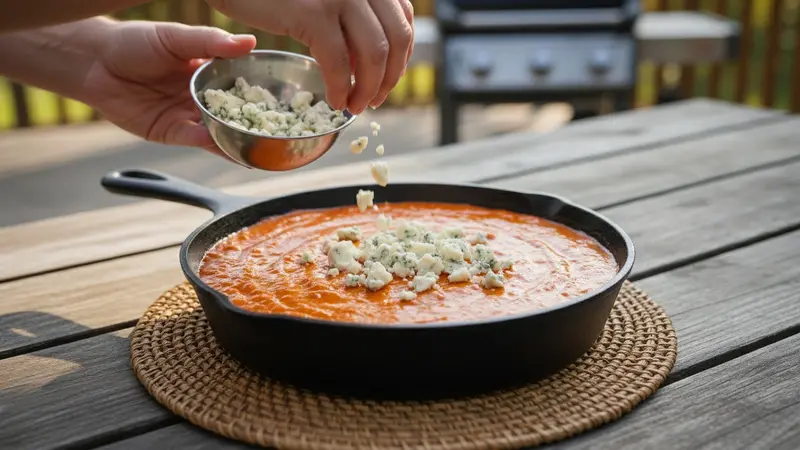 Finish with blue cheese
