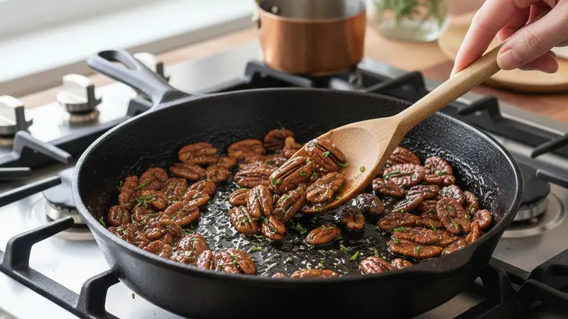 Make rosemary-maple pecans