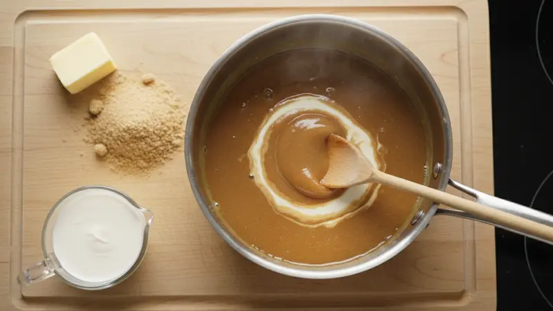 Make the quick caramel (or use a shortcut)