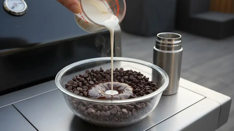 (Optional) Make a quick chocolate dip