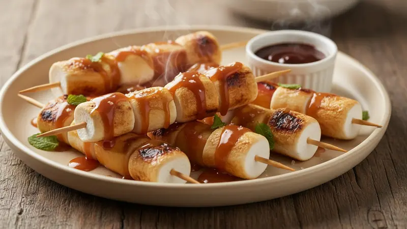 Grilled Caramel Apple Skewers