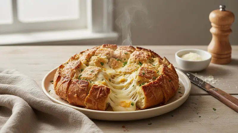 Grilled Cheesy Pull-Apart Garlic Bread